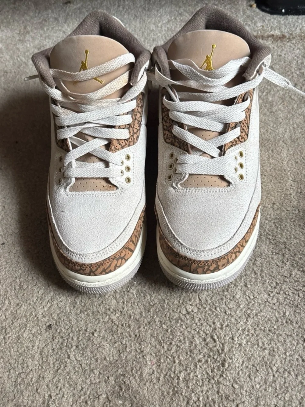 Jordan Kids Basketball Sneakers in Cream & Brown